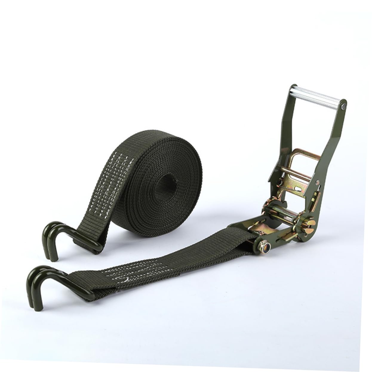 jojofuny Praktischer Spanngurte mit Haken aus Metall und Polyester 6m Lange Ratschengurte für Fahrrad und Grüne Frachtladungssicherung