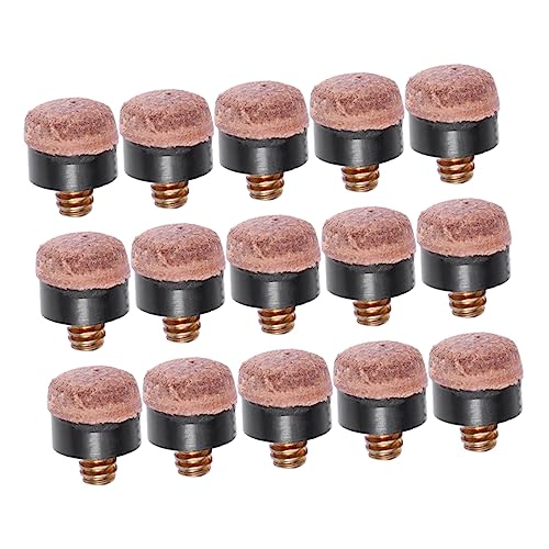 GRIRIW 30Pcs Screw Billiard Tips Replacement Durable Easy to Use for Pool Cues High Performance Tips for Smooth Ball Control Essential Billiard Supplies