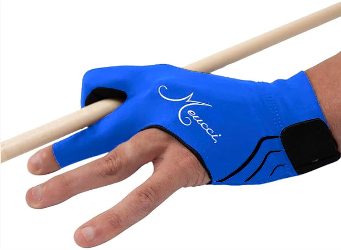 Meucci Elite Stroke Billiards Glove - Pool Glove with Anti-Slip Padding for Secure Grip and Smooth Stroke