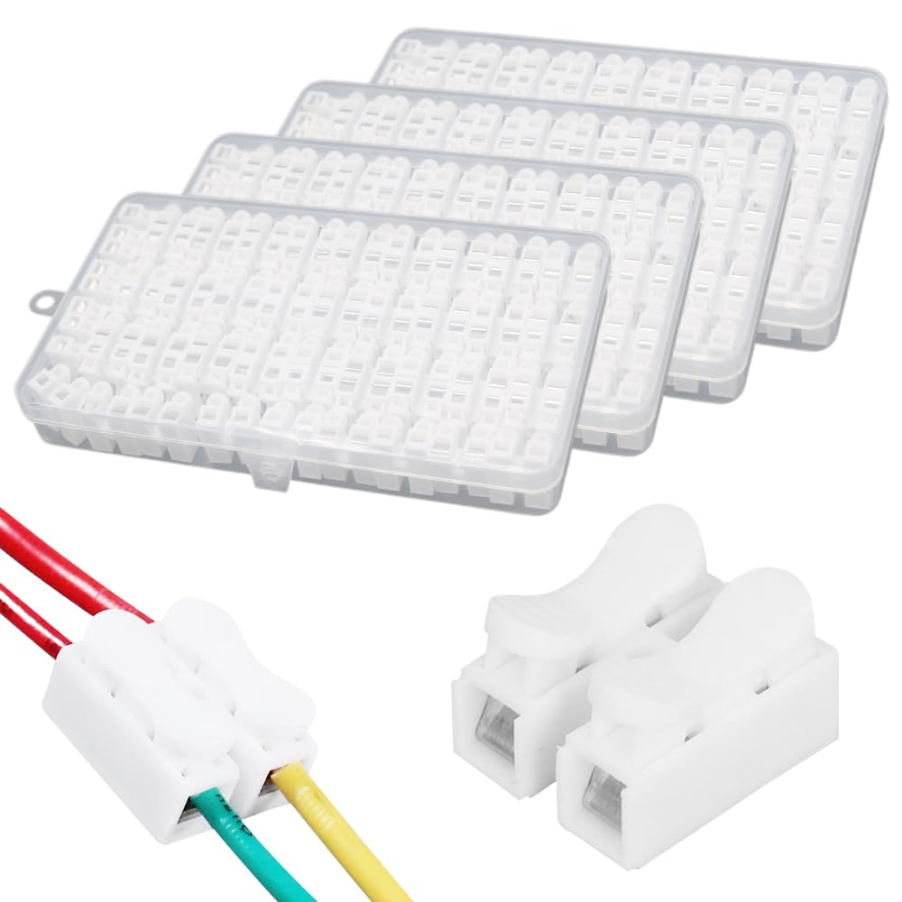 Spring Quick Connector Wire, 2024 New Push Quick Wire Cable Connectors Electrical Cable Connectors Block, Upgrade Spring Clamp Terminal Cable