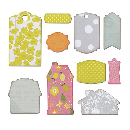 Sizzix 660652 Thinlits Etichette e Tag Happy Home