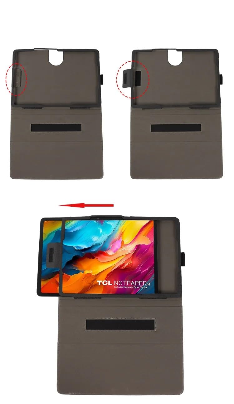 Tablet Case Suitable For TCL NXTPAPER 14 14.3inch 9491G Folding Stand Protective Cover With Pencil Holder And Wrist