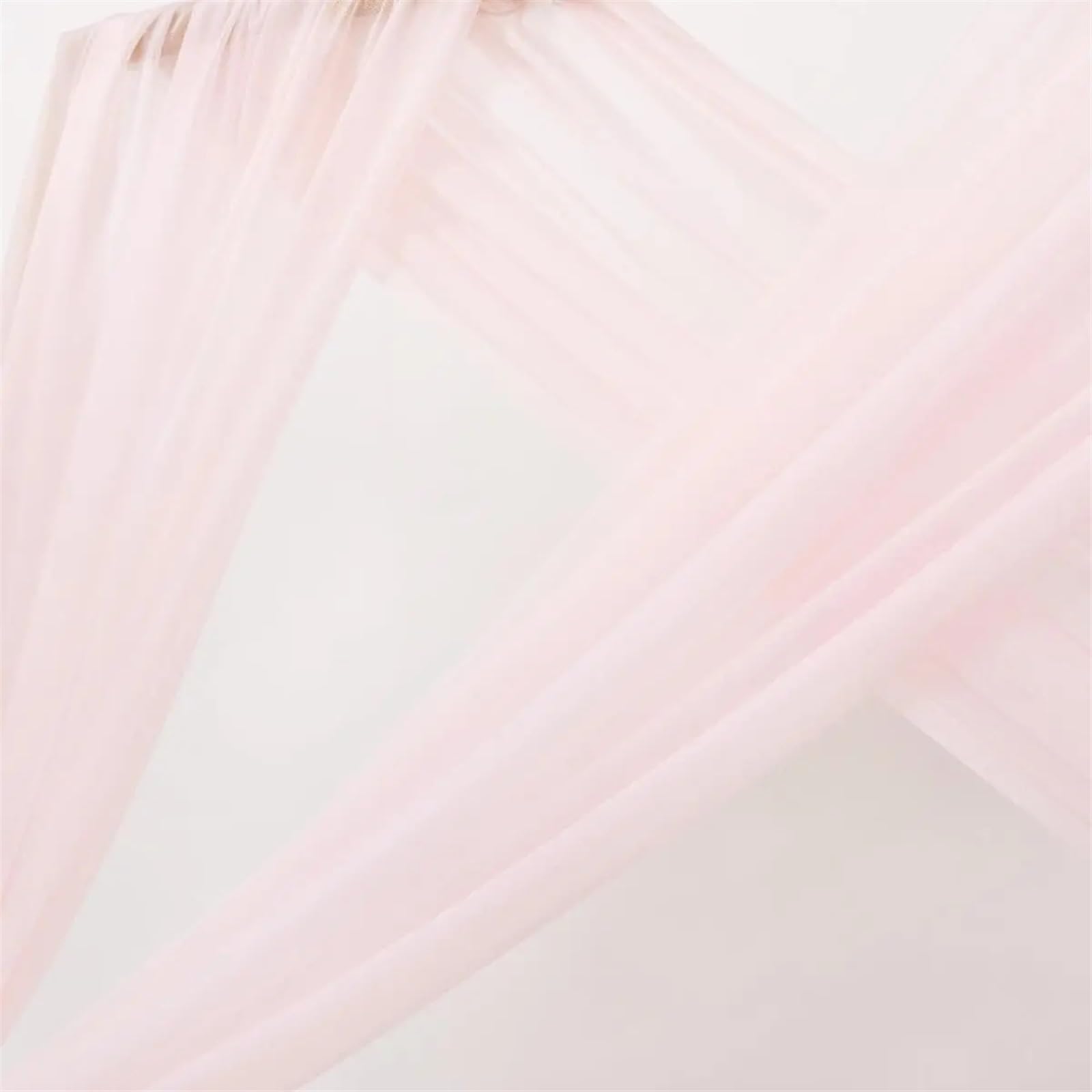 Dekoracje ślubne z zasłon, Tkanina drapowana na łuk ślubny Szyfonowe przezroczyste zasłony Wielokolorowe Wiele rozmiarów Party Bridal(Light Pink,75x1000cm)