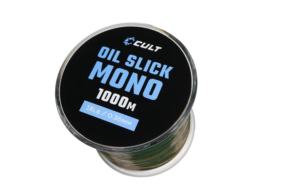 Cult Tackle Oil Slick Mono Line 1000m (Green, 1000m, 18, Pounds)