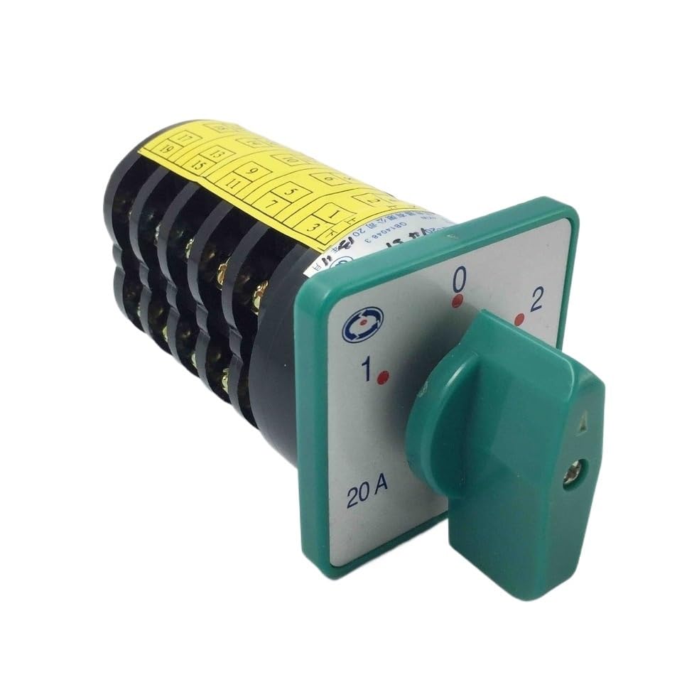 Interruttore on/off/on a 5 fasi 20A 5 fasi 4kw 380V commutatore a camme rotativo con contatto in argento