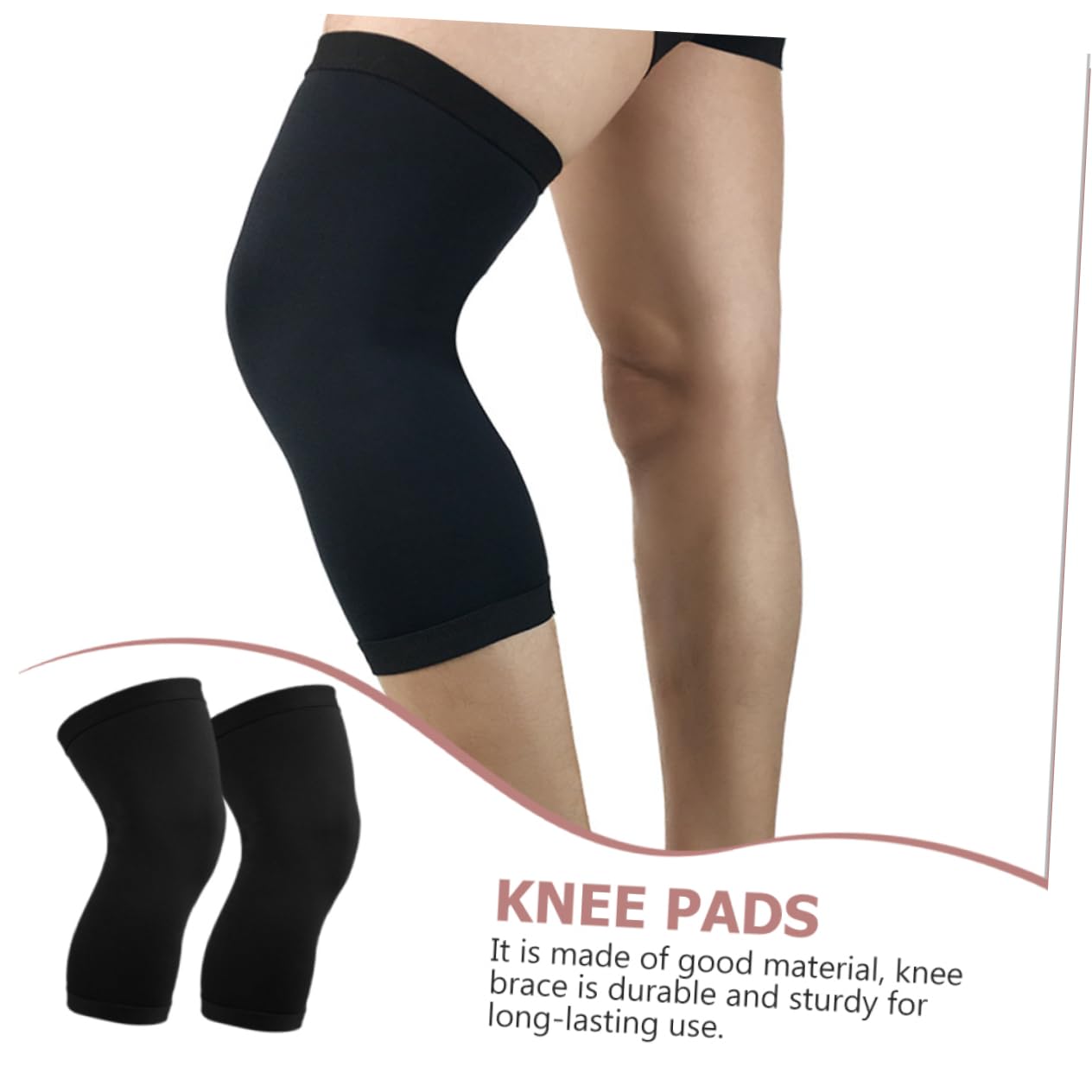 1pair Athletic Knee Brace Compression Sleeve for Men and Women Lightweight Support for Running Sports and Fitness Breathable Knitted Knee Pads for Outdoor Activities