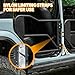 Tube Doors Compatible with Jeep Wrangler JL JLU & Gladiator JT 4-Door Tubular Half Doors with Side View Mirrors, Off-Road Steel Doors for Summer Trail Adventure