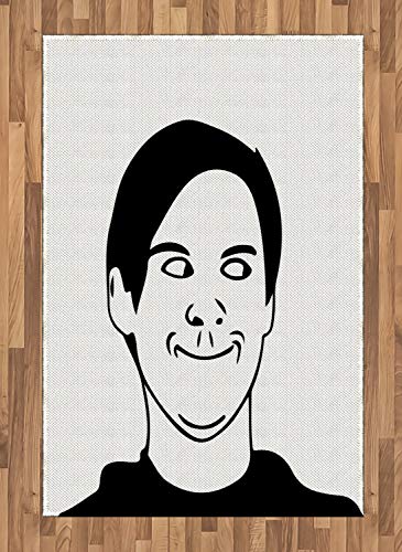 ABAKUHAUS Humor Teppich, Oh Crap Troll Gesicht Guy, Deko-Teppich Digitaldruck, Färben mit...