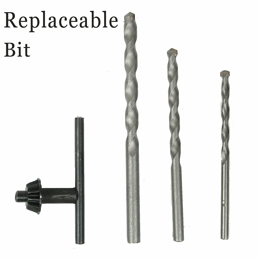 DayPlus Perceuse électrique à percussion avec fil pour atelier, marteau-burineur 2 en 1 avec tournevis, puissante perceuse à vitesse variable pour le perçage de l'acier, de la maçonnerie, du béton et