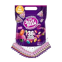The Jelly Bean Factory, Gourmet Jelly Beans 1.4 KG Jar - 36 Natural, Huge Jelly Fruit Flavours, Retro American Sweets, Chewy Jelly Sweets for Kids, Adults - Bulk Pick & Mix Jelly Beans Gift, Christmas