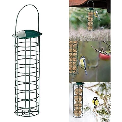 GGHKDD Bird Fat Ball Feeder,Wild Birds Food Dispenser Case, grid Case,for Donut Suet Fat Ball Dumpling Grease Ball Cover