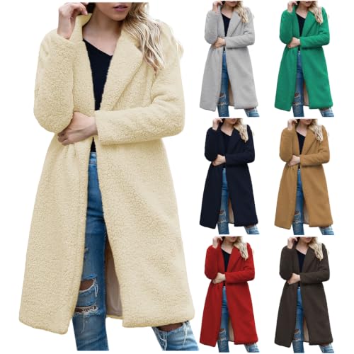Peacoat Womens Coat Long Open Front Trench Coat Windproof Outwear - image 1