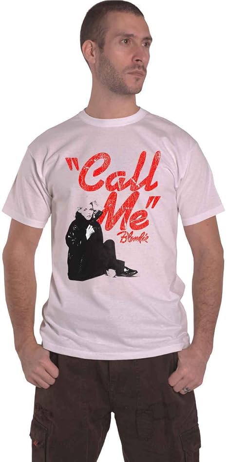 Blondie Men's Call Me T-Shirt White 