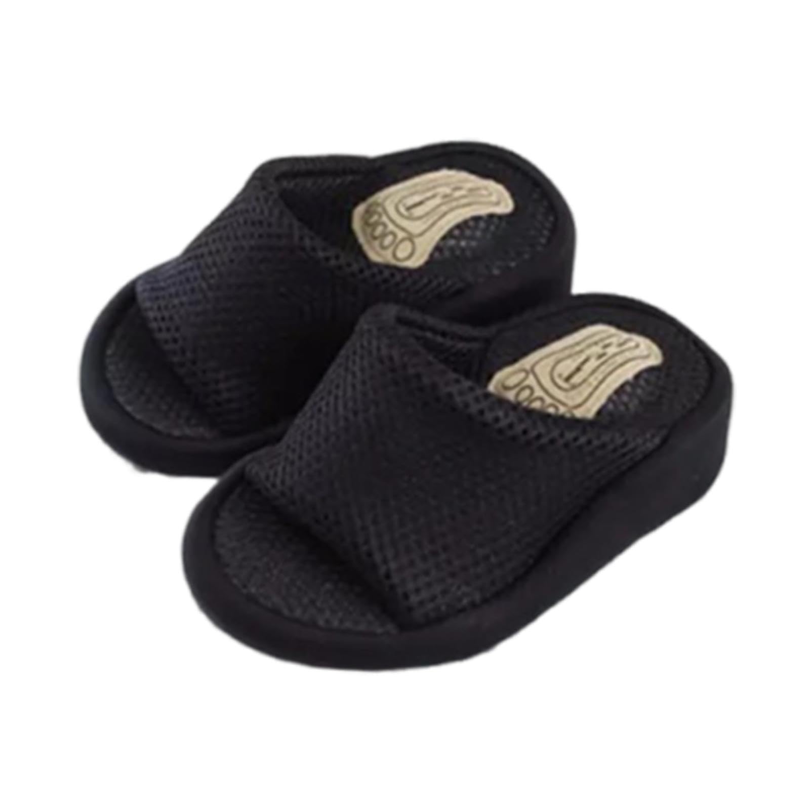 ZOOMELLA Wedge Sandal Slides Foot Massage Calf Stretcher Household Half Sole Slippers Black|Balance Trainers|Sporting Goods