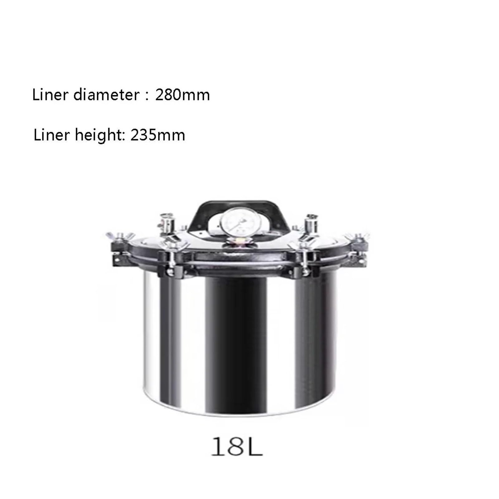 Sterilizzatore portatile dell'autoclave dell'acciaio inossidabile, serbatoio di sterilizzazione a vapore ad alta pressione, riscaldamento automatico per sterilizzazione rapida ed efficiente