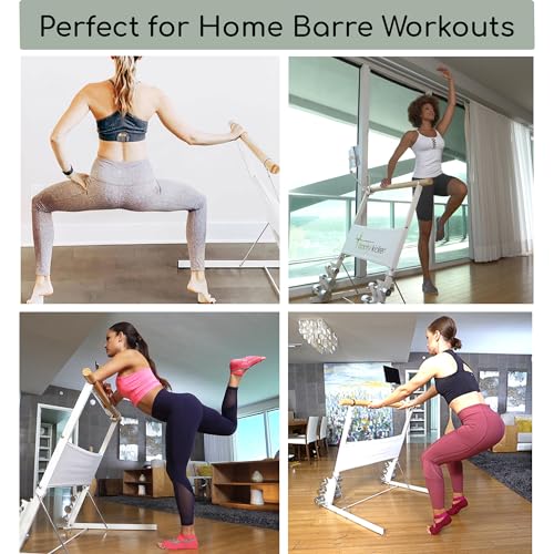 Home Fitness Exercise Equipment for Barre, Ballet, Abs, Arms, Strength & Cardio - Freestanding Strong Stable Design for Pushing & Pulling Excercises
