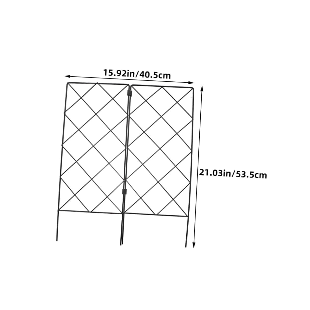 2 pièces Treillis de Jardin Pliable Support Stable pour Plantes Grimpantes et Vignes Cadre Résistant pour Pots Tomates Concombre Grappe