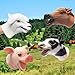 Yolococa Horse Hand Puppet Realistic Latex Soft Animal Toy Storytelling Role Play Party Supplies for Kids