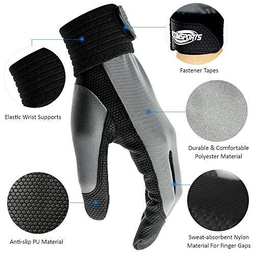 Luvas de esqui, Romacci Luvas de esportes femininos e masculinos Luvas de fricção Luvas com layout a