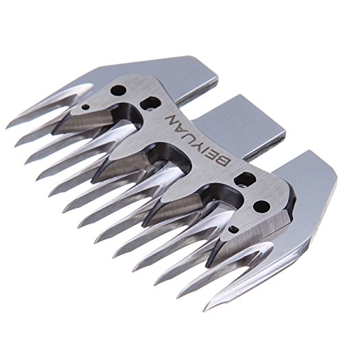 Iglobalbuy Beiyuan Stainless Steel Straight Blade 13-Tooth Blade Sheep Clipper Shears Cutter Sheep Clipper Blades(Straight)