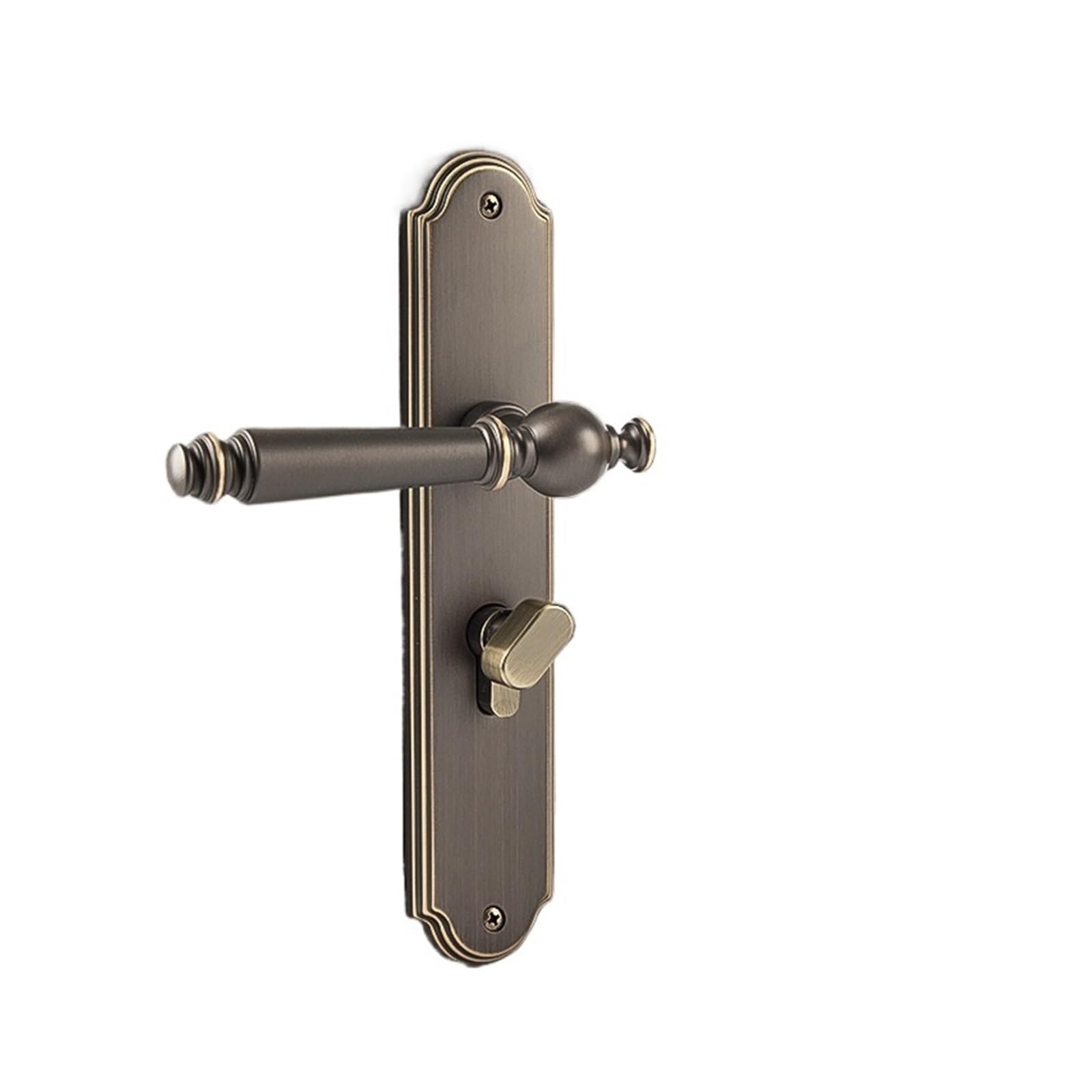 Serrure de porte en bois design bronze café pour intérieur de villa