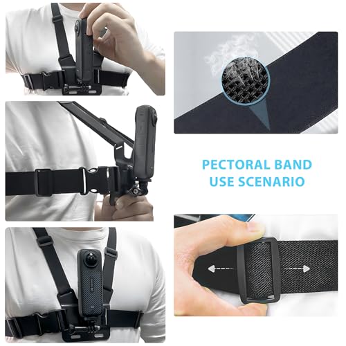 Harnais de poitrine réglable Insta360 avec fixations stables - 3