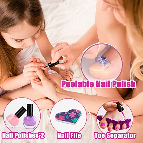 Washable Kids Makeup Girl Toys - Real Girls Makeup Set Kids Toys, Princess Pretend Play Makeup Toys for 3 4 5 6 7 8 9 10… - Image 6