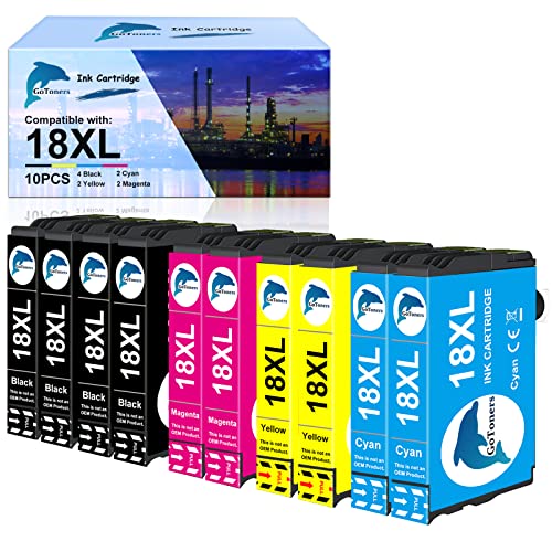 GoToners 18XL Cartucce Compatibili per Epson 18 XL Multipack per Expression Home XP-30 XP-102 XP-202 XP-212 XP-205 XP-215 XP-225 XP-302 XP-305 XP-312 XP-322 XP-325 XP-402 XP-405 XP-412 XP-415 XP-425