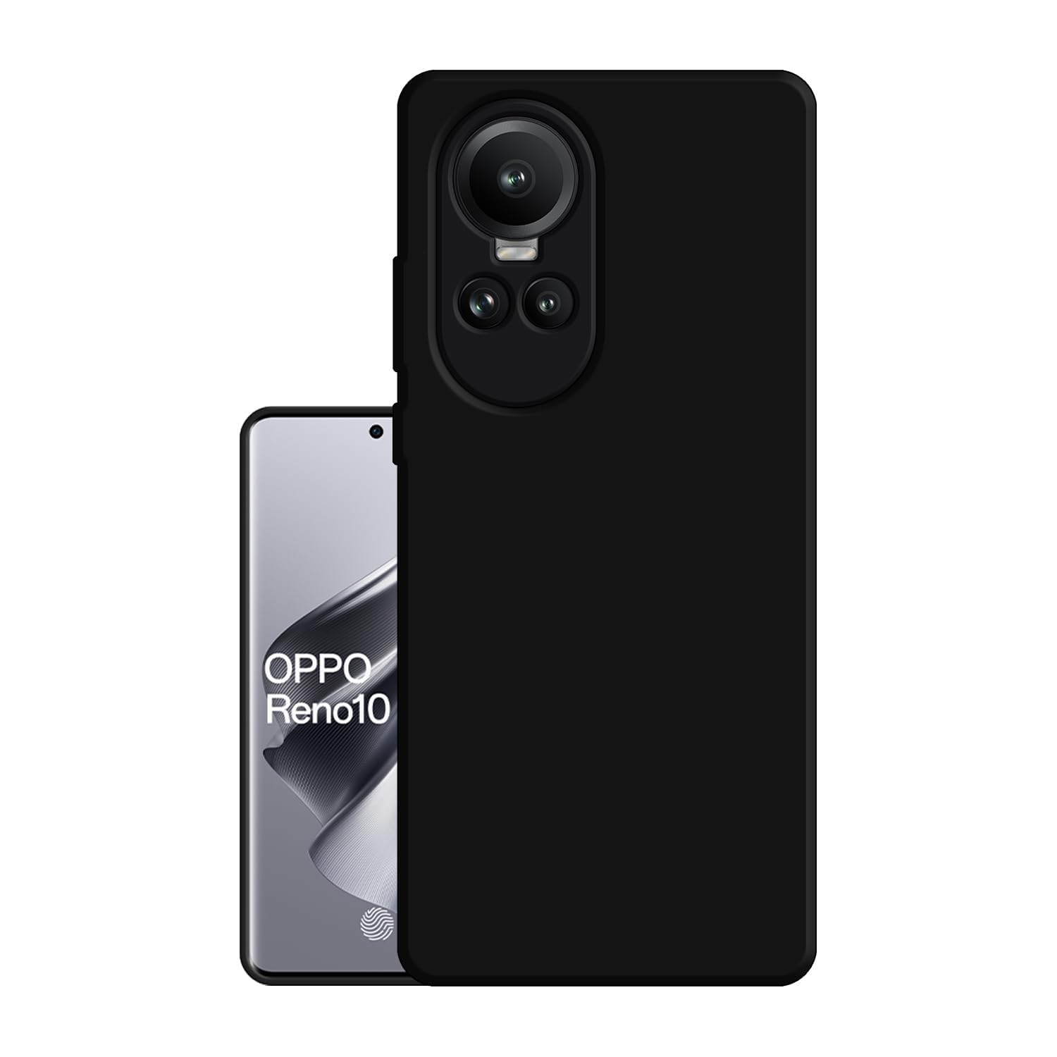 HYPER Rubber Back Case Cover For Oppo Reno 10 5G (Bumper Flexible Shockproof Camera Protection Cushioned Edges Crystal Clear Mobile Cover) -Black (B0CFL65X3B) Amazon Price History, Amazon Price Tracker