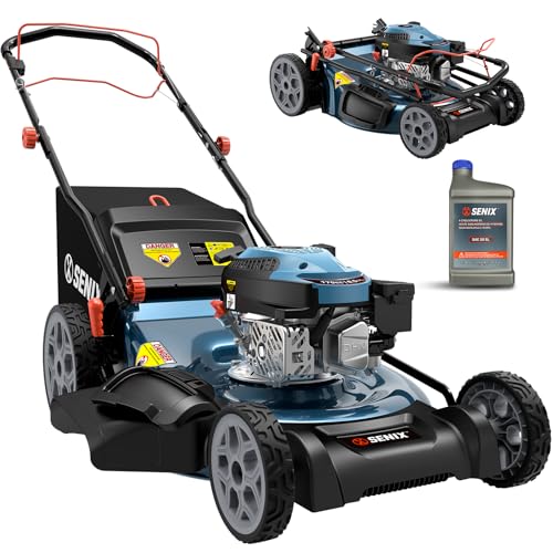 SENIX 22'' Self Propelled Gas Lawn Mower, 170cc Gas Lawnmower,Easy Start