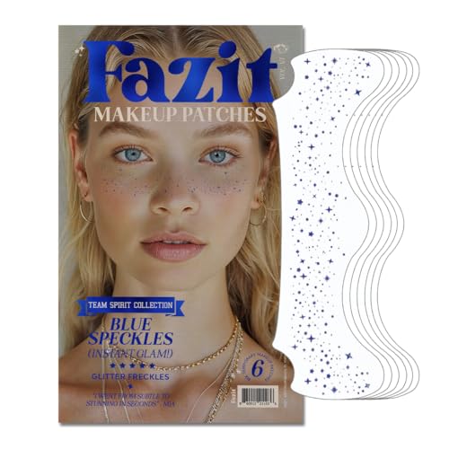 Fazit Makeup Patches - Golden Starlet - Glow Up Make-Up Patches - Cute Glitter Makeup Accessories for Women - Cosmetic Hair Glitter