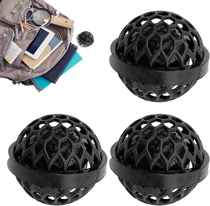 Image of 2pcs Purse Cleaning Ball, Handbag Interior Cleaner, Portable Reusable Backpack /school Bag Purses Cleaner, Best Dust Sucker Sticky Inside Ball Laundry Balls for Washing Machine (Multicolor)