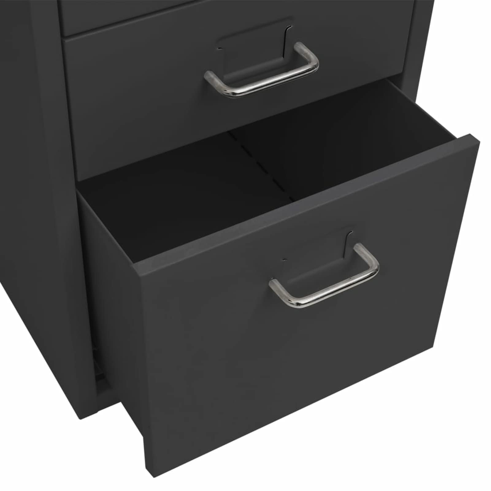 Schedario Mobile Antracite 28x41x69 cm in Metallo,Cassettiera,Mobiletto da Ufficio con Serratura,Regolabile per Cartelle Sospese,Superficie Testurizzata,per Ufficio,Studio