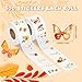 BkeeCten Butterfly Flower Sticker Roll - 1000pcs Butterfly Flower Floral Waterproof Vinyl Reusable Laptop Sticker Coloring Book Scrapbook WaterBottle Page Activity Pad Christmas Party Favor Skateboard
