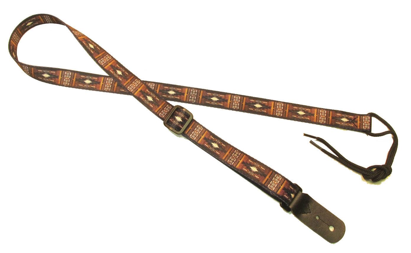 Legacystraps 1" Strap for A & F type Mandolin, Ukuleles and Guitars in Coronado Design with 1 end tab