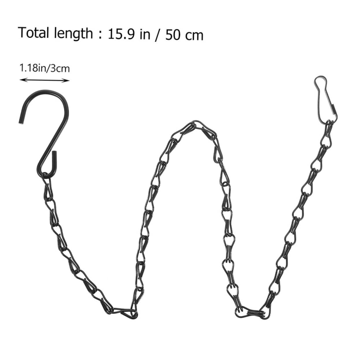 Gogogmee 15pcs Hanging Chain S Shape Hook Chains Bird House Chains Hanging Plants Chain Chimes Chain Hook Pot Hanger Chain Plant Basket Chains Lantern Chain Hanger
