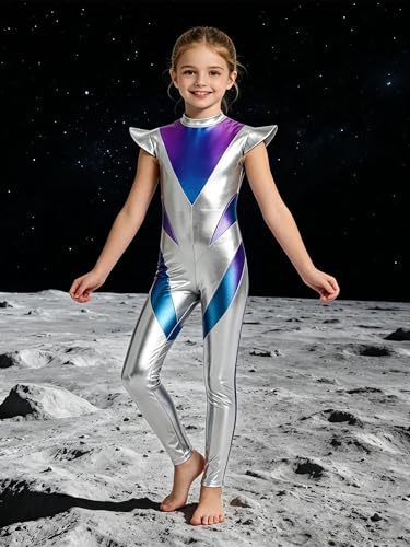 Traje de robot con bloques de color brillante y diseño de mono espacial unitalla 5
