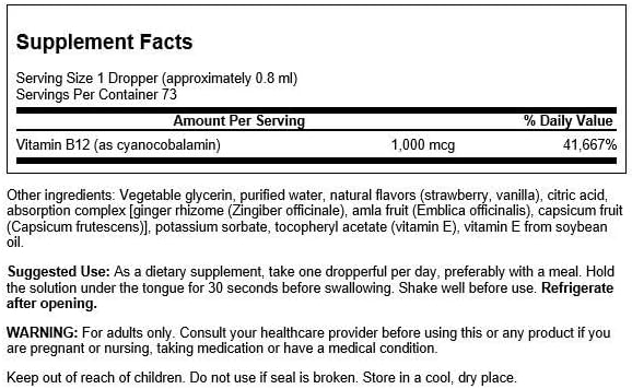 Swanson Premium Vitamina B-12 Líquido Sublingual 59 ml miniatura 2