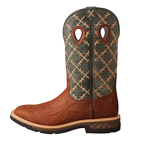 Image of Twisted X Men's Western Work 12in Mocha and Slate Boot