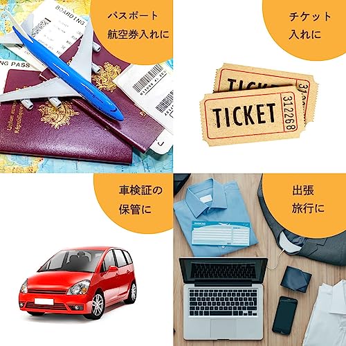 Lihit Lab F7526-24 Card Passbook Case Carrying Pocket for Travel Black3