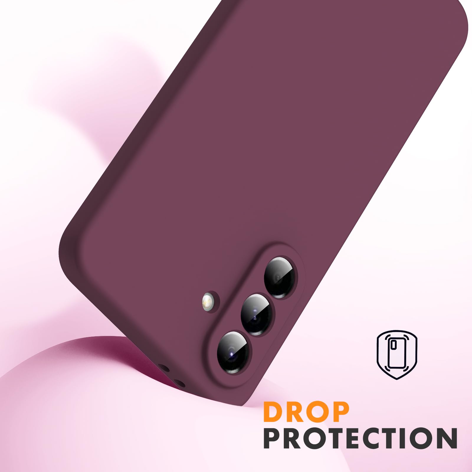 Byvuwiay Cover per Samsung Galaxy A56 5G, Morbida Silicone Liquida TPU Protettivo Ultra Slim Custodia Antiurto, Custodia Compatibile con Samsung Galaxy A56 5G - Rosso vino