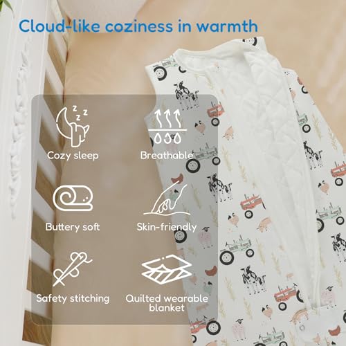 Image of TotAha Sleep Sack 6-12-15 Months 1.0 TOG, Unisex Buttery Soft Sleeping Sacks with 2-way Safe Zipper, Premium Winter Sleep Bag