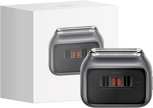 Laifen P3 Pro - Afeitadora eléctrica de 3 cuchillas, motores lineales duales de alta velocidad, 12,000 cortesminuto, tiempo de funcionamiento de 100