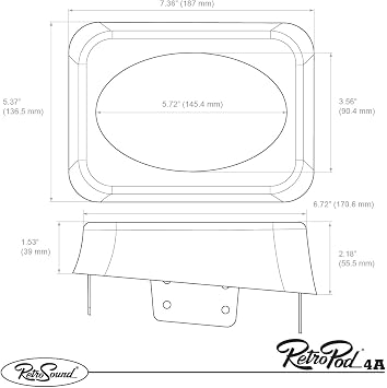 RetroSound RetroPod 4x6-inch Surface Mount Speaker Modules