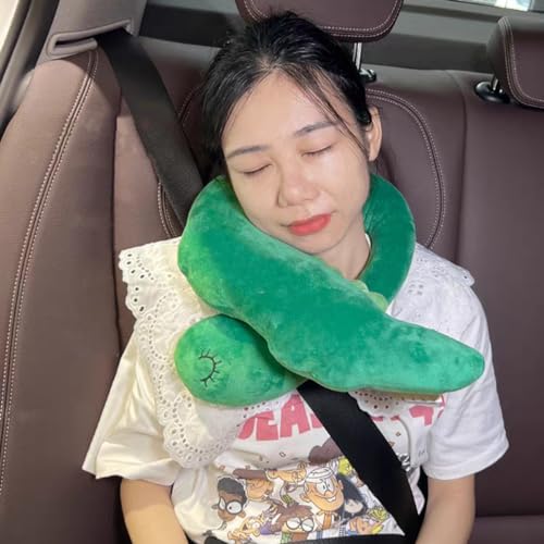 Image of Car Travel Pillow for Kids Car Seat Pillow Cute Cartoon Travel Pillow Cushion Breathable Head and Body Support Pillow for Sleeping Travel Neck Rest