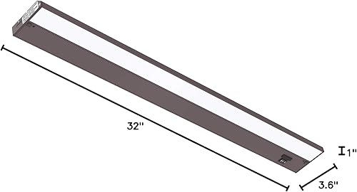 Miniatura 9 de Luz LED GetInLight, regulable, con certificación ETL, para debajo de los armarios, con 3 niveles de color blanco cálido 2,700 K, blanco suave 3,000