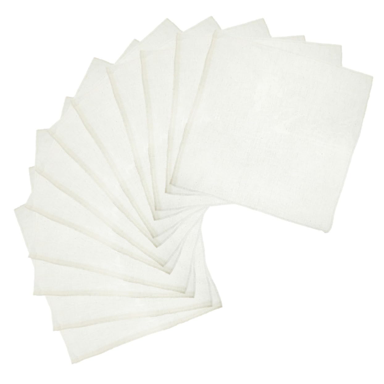 PRETYZOOM 5 Set Di Grandi Garze Quadrate in 100% Cotone Non Sbiancato Ideali Per La Cottura Del Tofu 12 Pezzi * 5