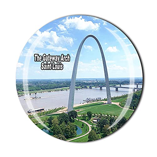 Wedare Magnet SouvenirSaint Louis Missouri America 3D Gateway Arch Fridge Crystal Glass Travel Collection Gift Home Kitchen Decoration