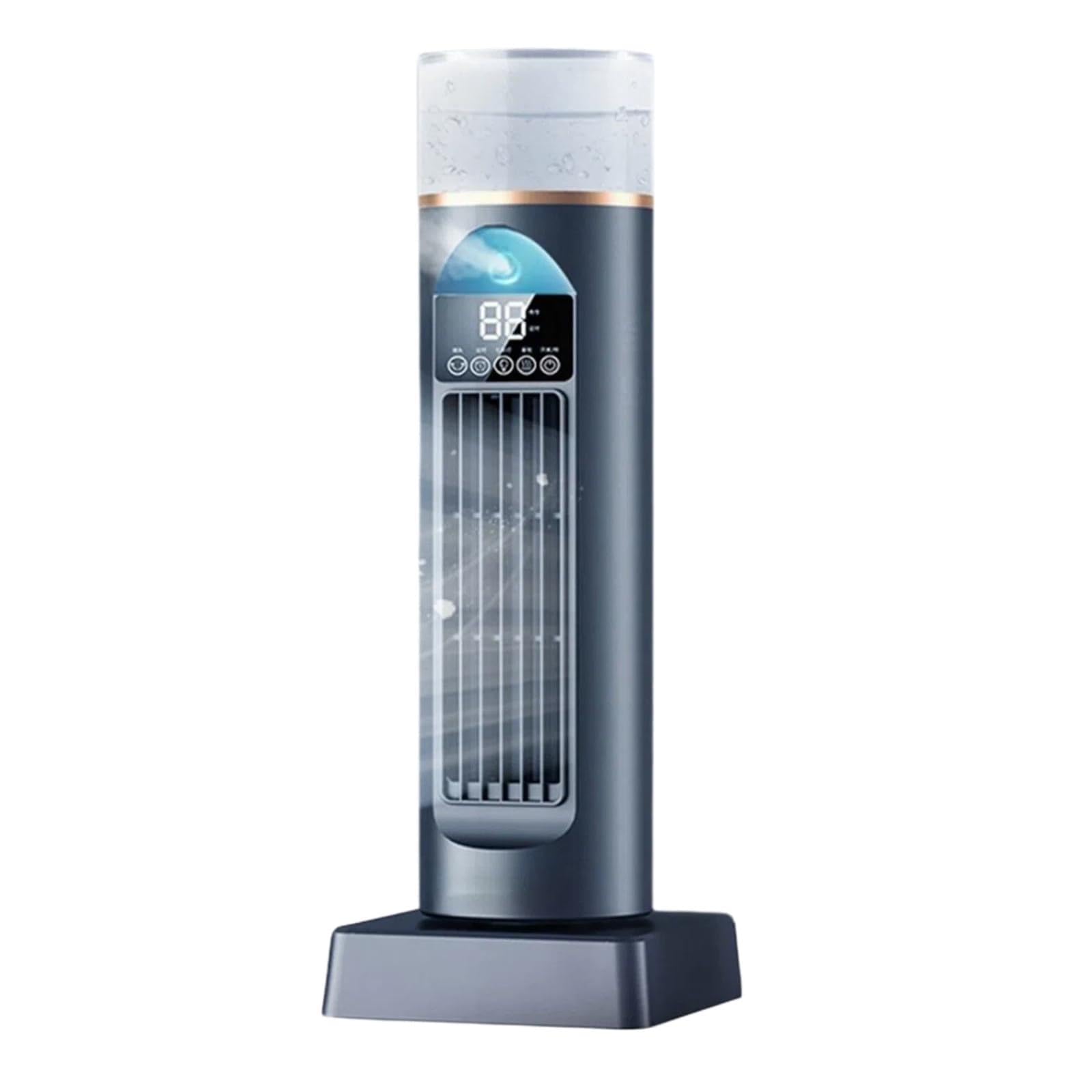 Cqahdsevf Black Portable Air Conditioner Cooling Fan, Portable Air Conditioner, Bladeless, Remote, 3 Modes, Multicolor