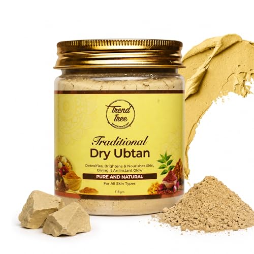 Image of TrendTree Ubtan Exfoliating Powder | Heritage Beauty Ritual with Sandalwood, Rose & Multani Mitti for Smooth, Radiant Skin | 115g